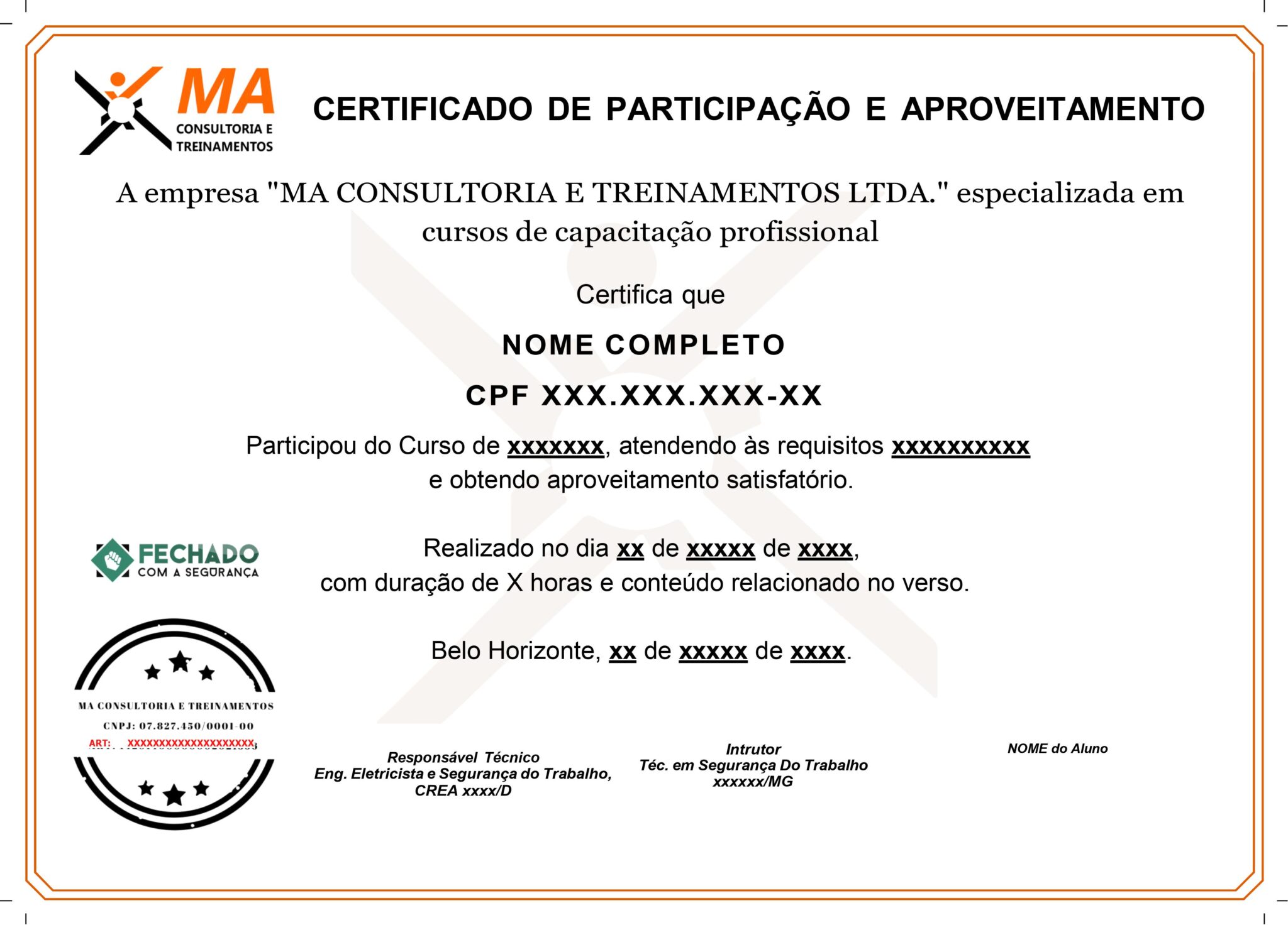 modelo certificado